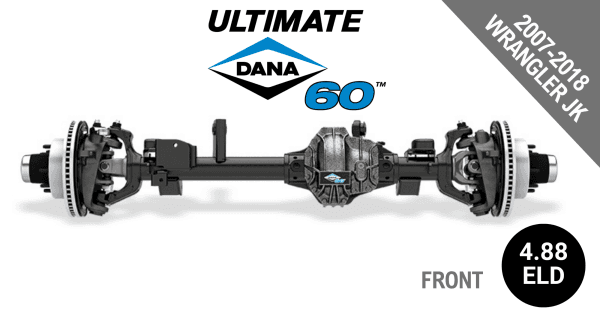 Ultimate Dana 60™ Crate Axle, Fits 2007-2018 Jeep Wrangler JK  -  Front Axle - 4.88  Gear Ratio, Eaton ELocker® - 10005778