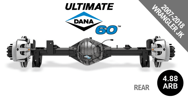 Ultimate Dana 60™ Crate Axle, Fits 2007-2018 Jeep Wrangler JK  -  Rear  Axle - 4.88  Gear Ratio, ARB Air Locking Differential - 10032016