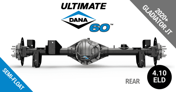 Ultimate Dana 60™ Semi-Float, Fits 2020-2023 Jeep Gladiator JT - Rear Axle - 4.10 Gear Ratio, Eaton ELocker®, 67.9 in. Width - Crate Axle