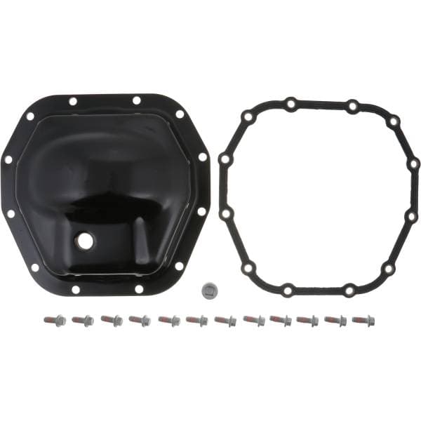 Spicer 10063376 Dana 35™ AdvanTEK® Diff Cover, Gray Stamped Steel - Fits 2018+ Jeep Wrangler JL (Rubicon; Unlimited Rubicon) - Dana 44 AdvanTEK Axle - Rear Axle - NON-RETURNABLE