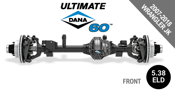 Ultimate Dana 60™ Crate Axle, Fits 2007-2018 Jeep Wrangler JK - Front Axle - 5.38 Gear Ratio, Eaton ELocker® - 10005777 - NON-RETURNABLE