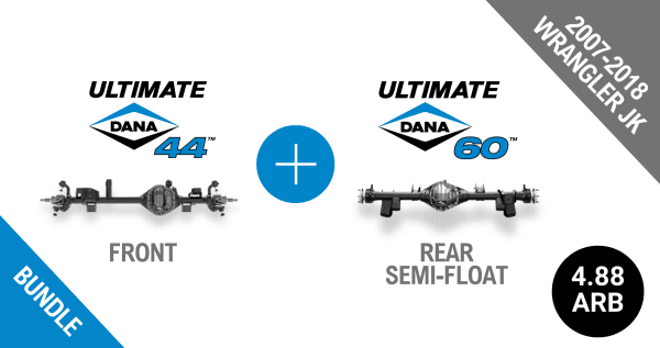 Jeep JK 4.88 Gear Ratio Bundle: Ultimate Dana 44™ Front - ARB Air Locking Differential (10048823) + Semi-Float Ultimate Dana 60™ Rear - ARB Air Locking Differential (SF-L60JK488A-69) - NON-RETURNABLE
